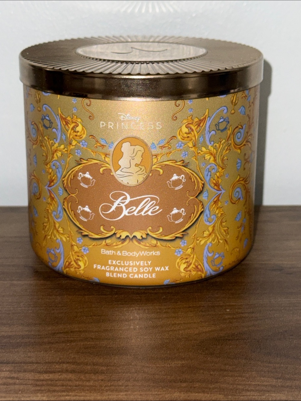 BBW Disney Princess Belle 3-Wick Candle Beauty & Beast NEW